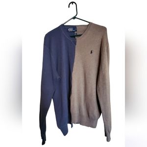Upcycled Ralph Lauren mens v neck sweater
